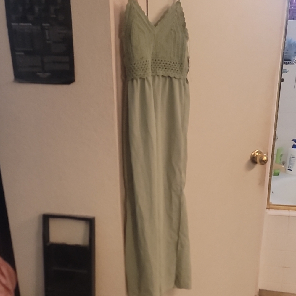 Derek Heart Green Sleeveless Maxi Dress for Weddings